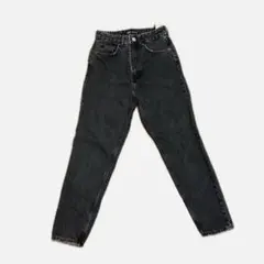 ブラック ハイウエスト デニムパンツ