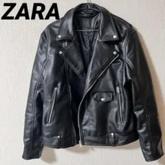 【極美品】ZARA ダブルライダースジャケット メンズ 黒　L 00s y2k