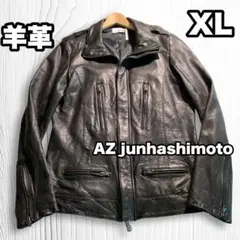 美品　ジュンハシモト　ラムレザー　羊革　シングルライダース　レザージャケット　M 2025年最新】ジュンハシモト レザー 羊革の人気アイテム - メルカリ