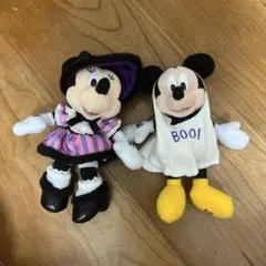 ミッキー　ミニー　ぬいぐるみバッジセット