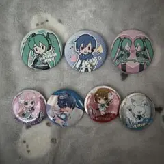 【美品7点】初音ミク 雪ミク2025あそーと C賞 缶バッジ ピアプロセット