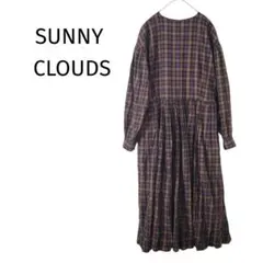 フェリシモ サニークラウズ kazumi チェックロングワンピース長袖 春 完売
