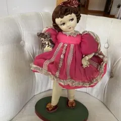 昭和レトロ文化人形　ポーズ人形 くまちゃん付き美品　SALE中‼️