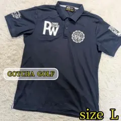 【GOTCHA GOLF✨L】ゴルフ ウェア 半袖 刺繍 プリント ポロシャツ