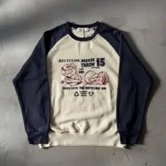 ラグランT スウェット ロンT グランジ アメカジ y2k 古着 kt2-4