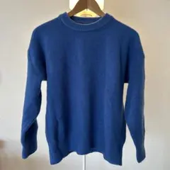 Doula Doulaネイビー アクリル クルーネックセーター 長袖