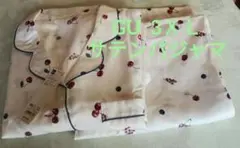 GU ミックスフルーツ柄 サテン長袖パジャマ 3XL