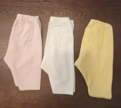 保育園着ズボン UNIQLO　レギンス 80cm 七分丈 3点セット　まとめ売りのサムネイル