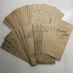 レア　クラフト紙 花柄デザイン 封筒セット 紙ものおすそ分け　C