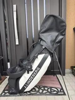 J.LINDEBERG vessel コラボ　キャディバッグ ブラック/ホワイト