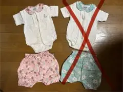 【美品】ダッドウェイ ムーミン 半袖ボディ かぼちゃパンツ ピンクセット