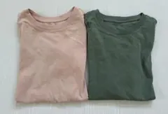 ユニクロ Tシャツ パックT キッズ ジュニア 2枚セット 140 ピンク