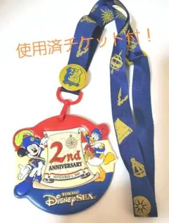 ディズニーシー2周年　チケットホルダー　ケース　レトロ