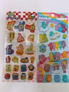 スポンジボブ＆ケアベア ぷっくりシールセット