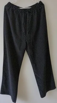 黒地に白の水玉模様パンツ