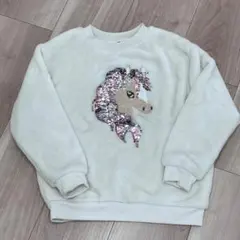 H&M 馬柄 セーター スウェット 110 キッズ スパンコール