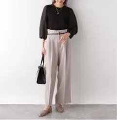 新品GLOBALWORK　MATINEE LINE布帛スリーブニットプルオーバー