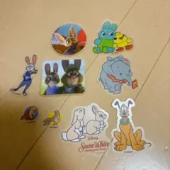 ディズニーストア　ステッカー　シール 貼ってはがせる　CLEAR STICKER