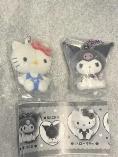 サンリオキャラクターズ　ふわふわフロッキーマスコット　キティ　クロミ　２点