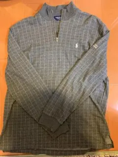 POLO GOLF RALPH LAUREN グレー ストライプ セーター L