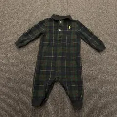 【難あり】ラルフローレン ベビー ロンパース 6M 70 タータンチェック