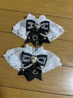 DimMoire 安全ピン×フリルリボン2個SET Black&White - メルカリ