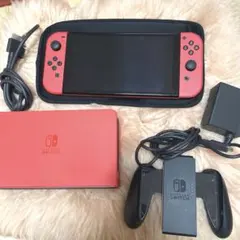 【美品】Nintendo Switch（有機ELモデル） マリオレッド スイッチ