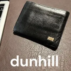 dunhill ダンヒル　黒 レザー 二つ折り財布