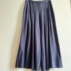 niko and… ニコアンド ガウチョパンツ L ネイビー ワイド フレア