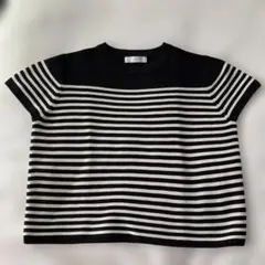 any FAM ボーダー 半袖 ニット カットソーのサムネイル