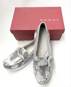 REGALリーガル ローファー箱付き 23.5cm モカシン スリッポン 迷彩