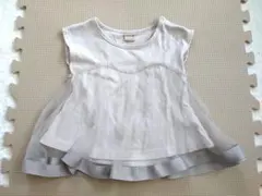 プティマイン 90サイズ シフォン付きカットソー