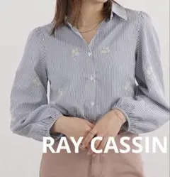 RAY CASSIN 花刺繍 ストライプシャツのサムネイル