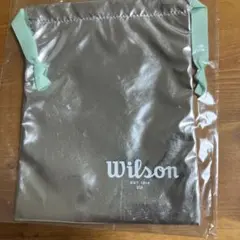 Wilson 巾着袋 シルバー