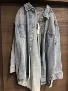 coca ライトブルーデニムオーバーサイズジャケット