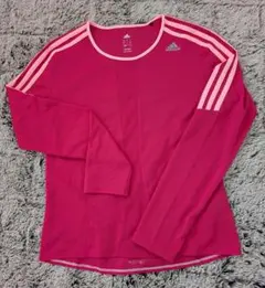 adidas ピンク 長袖 Tシャツ