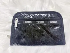 レスポートサック 財布 マルチケース PVC ナイロン 黒 ブラック系 ロゴ