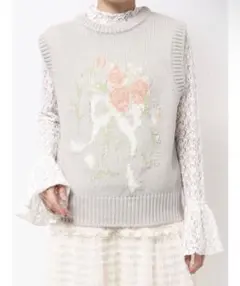 bouquet sweater vest グレーのサムネイル