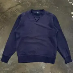 ★UNIQLO ユニクロ 前Vガゼット フェードスウェットトレーナー M 茄子紺