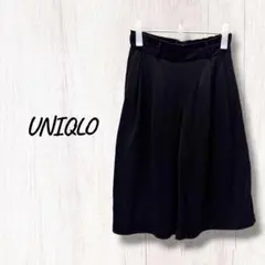 ユニクロ ベルテッドクロップドワイドパンツ 블랙 M