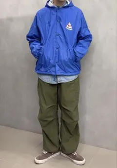 90's USA製 le coq sportif ナイロンコーチジャケット
