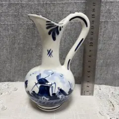 デルフト風 陶器製 花瓶 ピッチャー型