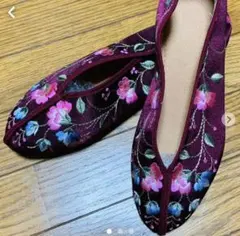 お値下げ中⭐️チャイナシューズ フラットシューズ 新品未使用 24㎝ 台湾