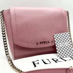 美品✨フルラ ニューデイジー ショルダーバッグ サフィアーノレザー チェーン 袋