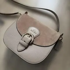 最終値下げ！COACH レザーショルダーバッグ ベージュ