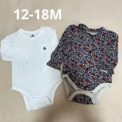 baby GAP 花柄ロンパース 12-18ヶ月2枚セット！