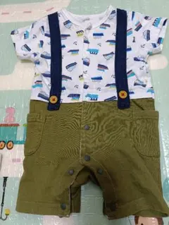 船柄ロンパース・オーバーオール 70cm