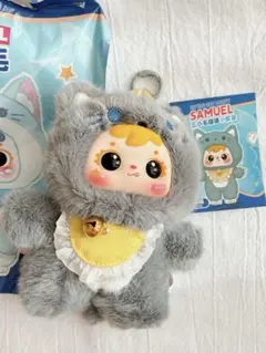 サミュエル　samuel 三小毛　猫　グレー　ブラインドボックス　ぬいぐるみ