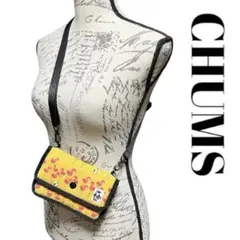 チャムス　ペンギン　フラミンゴ　ショルダー　ウォレット　ポーチ　オレンジ　ピンク