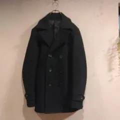 美品【EDIFICE】Pコート ブラック Mサイズ